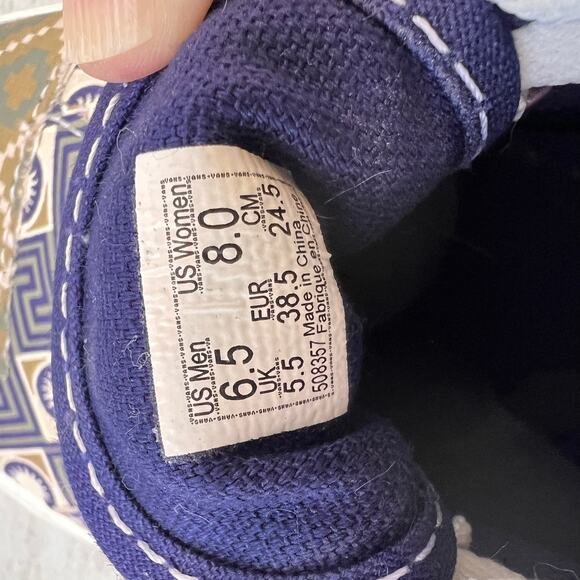 Vans Sneakers Womens Size 8 Authentic Patchwork Canvas Geo Trek Geometric - Picture 10 of 15